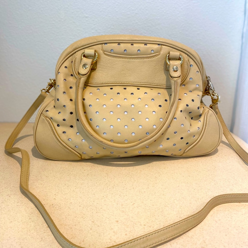 RED VALENTINO Cut Out Polka Dot Bowling Bag
